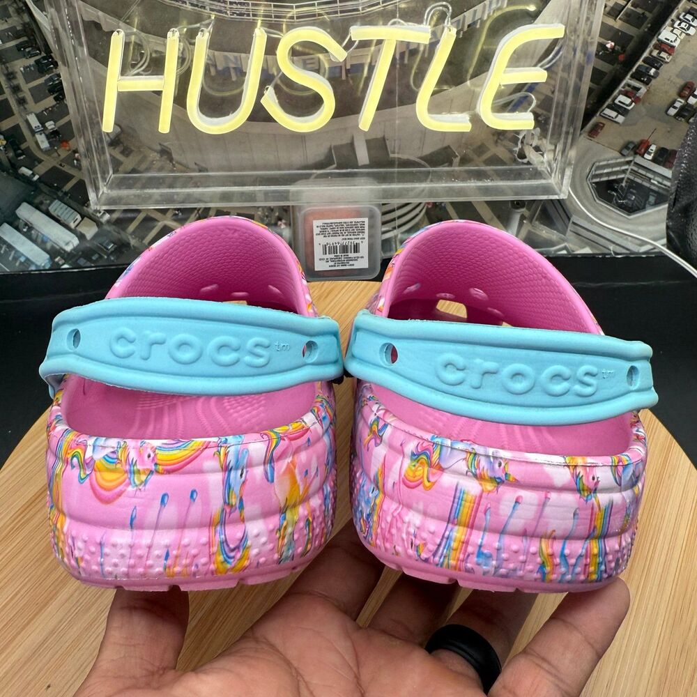 Crocs unisex Lisa Frank Unicorn Classic Clogs M5/W7 - Picture 7 of 10